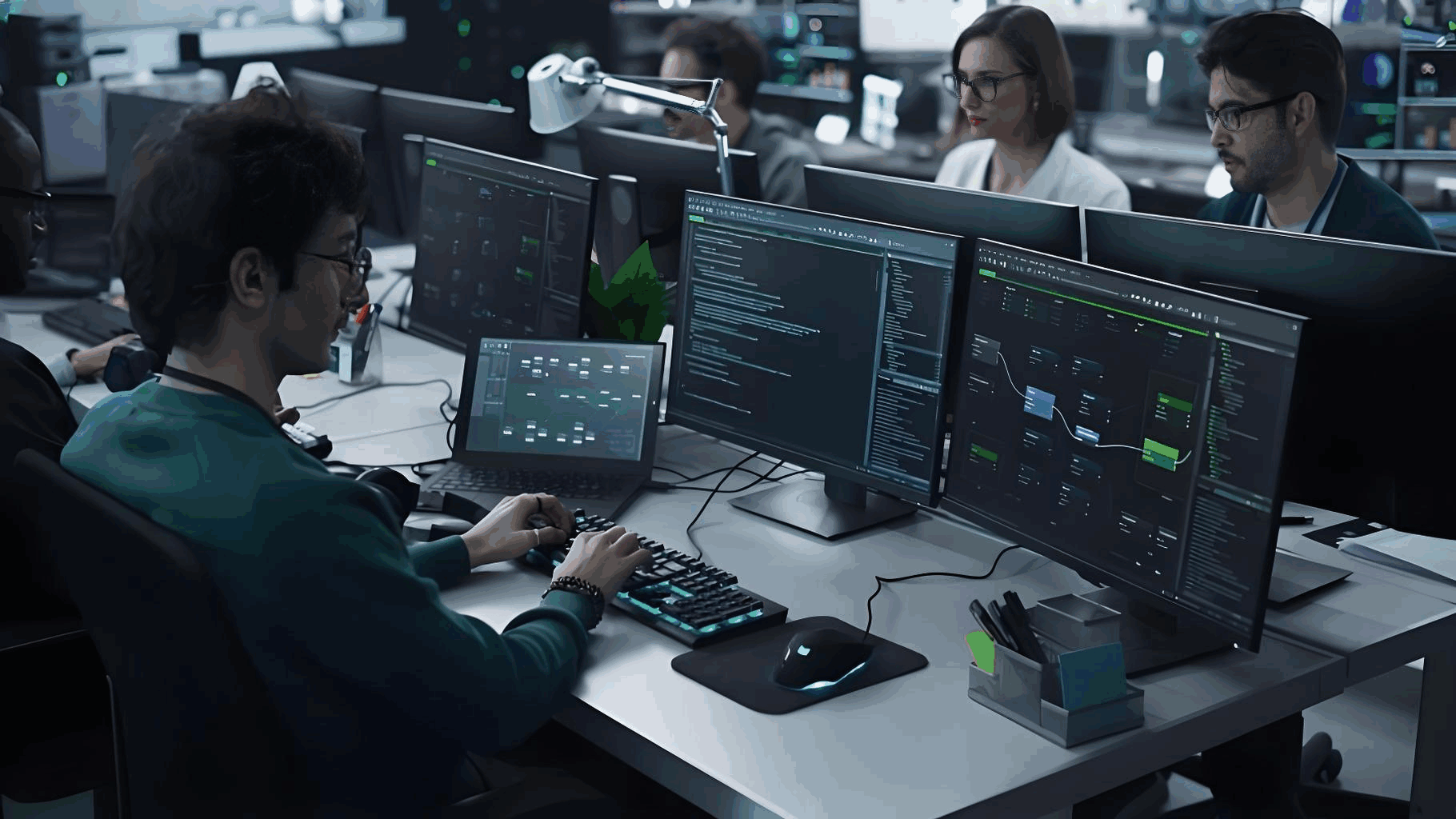 项目实施阶段，进行设计和开发工作